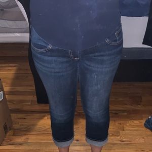 Maternity denim capris